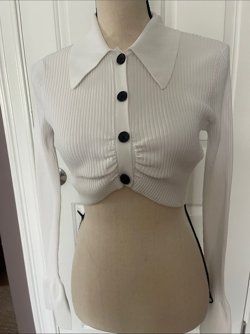 A.L.C. Ashlyn Rib Knit Crop Top